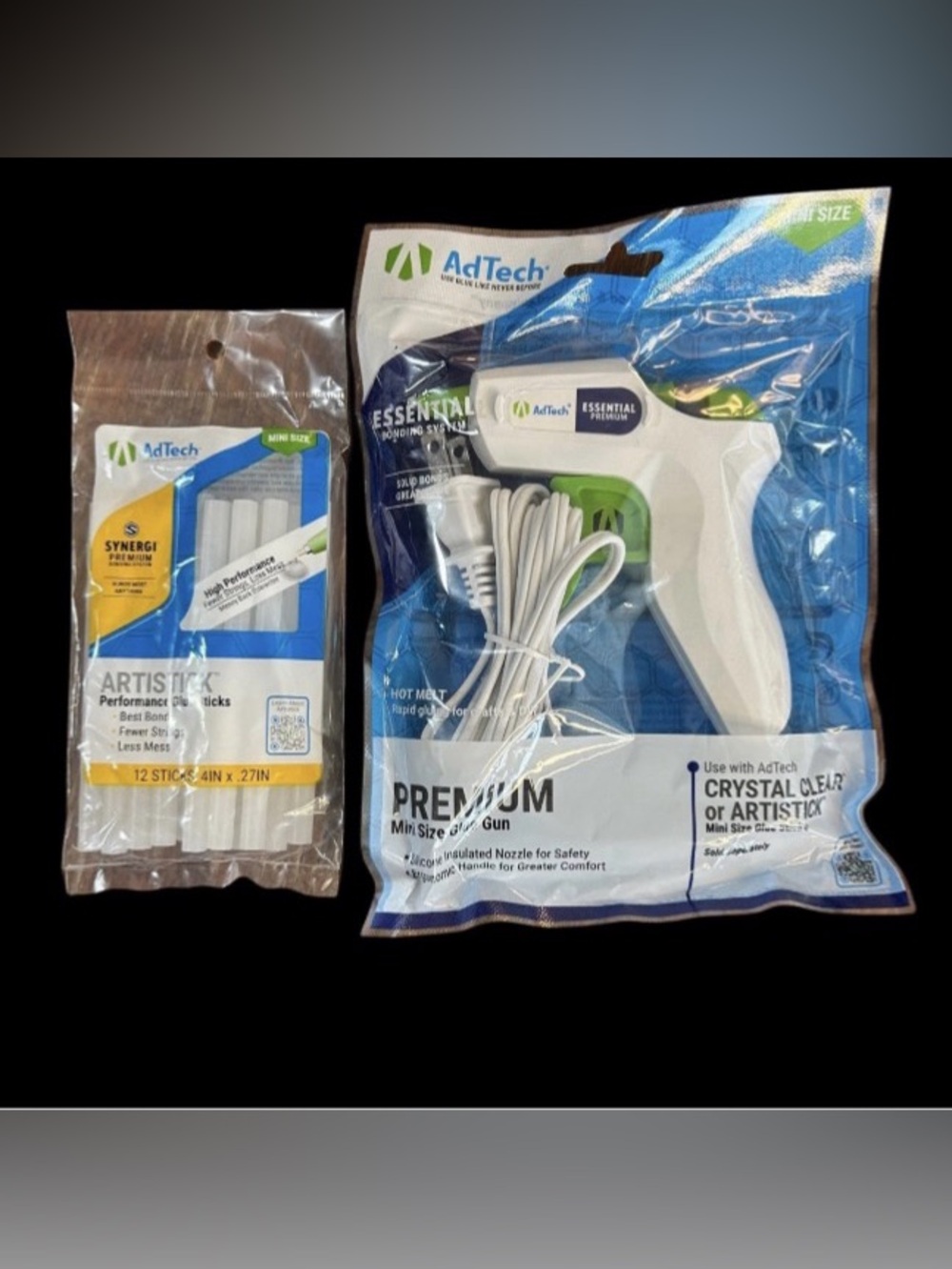 AdTech Essential Premium Mini Size Hot Glue Gun & Glue Sticks Lot New